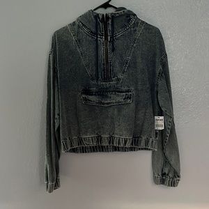 Zumiez Acid Wash Jean Hoodie in Small